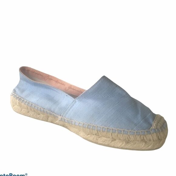 GAIMO Flat Slip-On Espadrilles Sandals Shoes Light Blue Satin Spain 8 - Picture 5 of 9